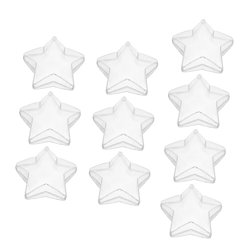 VILLCASE 10 Stücke Füllbare Ornament Ball Klar Transparent Stern Ball DIY Flitter Ball Für Weihnachten Valentinstag Tage Hause Hochzeit Party Dekoration VILLCASE 10 Stücke Füllbare Ornament Ball Klar Transparent Stern Ball DIY Flitter Ball Für Weihnachten Valentinstag Tage Hause Hochzeit Party Dekoration von VILLCASE