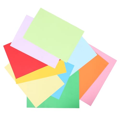 VILLCASE 100 Blatt Farbiges für Drucker Schweres Mehrfarbiges Bastelpapier für Diy Projekte Origami und Bürozwecke für Schule und Kreative Anwendungen von VILLCASE
