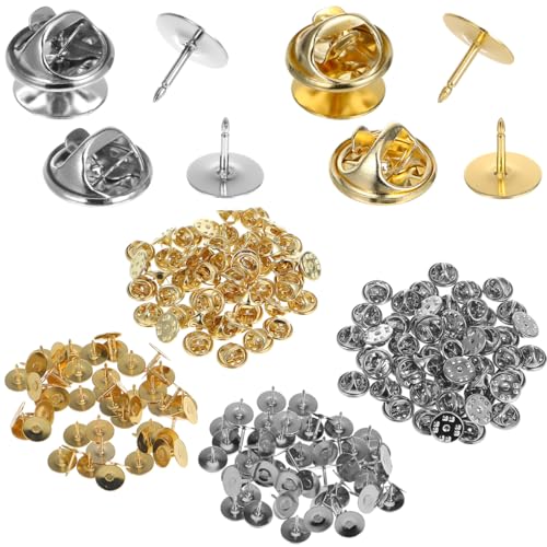 VILLCASE 100 Paare Schmetterlings-Kupplungs-Pins, Metall Anstecker Verschlüsse, Gold und Nickel Farben, DIY Schmuck Und Bastelprojekte VILLCASE 100 Paare Schmetterlings-Kupplungs-Pins, Metall Anstecker Verschlüsse, Gold und Nickel Farben, DIY Schmuck Und Bastelprojekte von VILLCASE