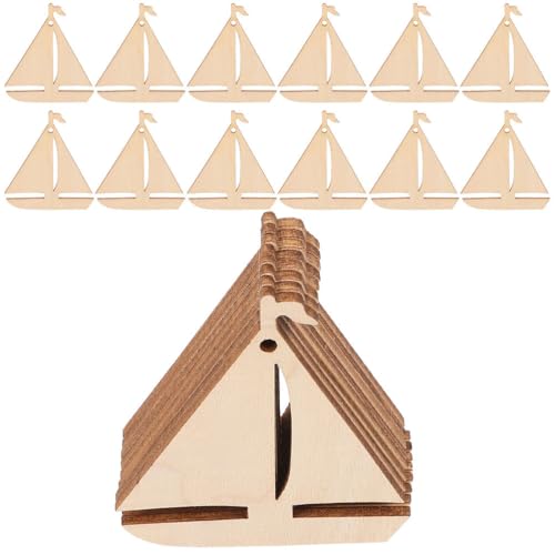 VILLCASE 100 Stück Bretter aus unbehandeltem Holz, Segelboot, Zuschnitte zum Selbermachen, Handwerk, Verschönerungen, Segelboot, Dekorationsmaterialien für nautische Partys, Schmuckherstellung, zum VILLCASE 100 Stück Bretter aus unbehandeltem Holz, Segelboot, Zuschnitte zum Selbermachen, Handwerk, Verschönerungen, Segelboot, Dekorationsmaterialien für nautische Partys, Schmuckherstellung, zum von VILLCASE
