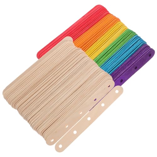 VILLCASE 100 Stück Bunte und Natürliche Holzstäbchen zum Basteln Ungiftige Diy Craft Sticks mit Glatter Oberfläche für Schulprojekte Party und Kreative Modellbauideen VILLCASE 100 Stück Bunte und Natürliche Holzstäbchen zum Basteln Ungiftige Diy Craft Sticks mit Glatter Oberfläche für Schulprojekte Party und Kreative Modellbauideen von VILLCASE