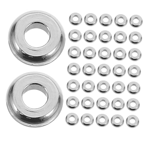 VILLCASE 100 Stück Edelstahl Flache Runde Spacer Perlen DIY Schmuckzubehör für Armband Halskette Ohrring Herstellung Langlebig Rostfrei Modern VILLCASE 100 Stück Edelstahl Flache Runde Spacer Perlen DIY Schmuckzubehör für Armband Halskette Ohrring Herstellung Langlebig Rostfrei Modern von VILLCASE