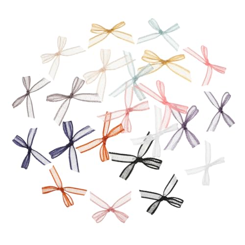 VILLCASE 100 Stück Handgefertigte Dekorationsschleifen Netzstoff für Scrapbooking Kleidung und Mehr Farben Gemischt von VILLCASE