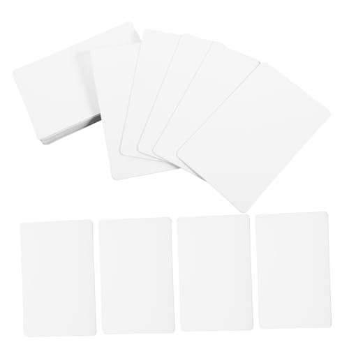 VILLCASE 100 Stück PVC Blanko Visitenkarten Kreative DIY Etiketten für Beschriftung Basteln Preisgestaltung und Beschriftung Langlebig und Vielseitig von VILLCASE