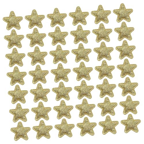 VILLCASE 100 Stück Pentagramm-patch Sternlichter Weihnachtsmütze Funkelnde Sternenflecken Weihnachtsdekorationen Weihnachtsaufkleber Bastelbedarf Für Weihnachten Lichterketten Golden Stoff von VILLCASE