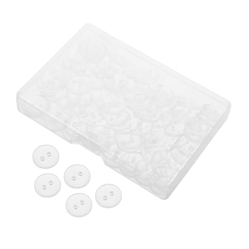 VILLCASE 100 Stück Runde Kunstharz Nähknöpfe für Kinderbekleidung Hemdärmel Bastelbedarf und Diy Accessoires von VILLCASE