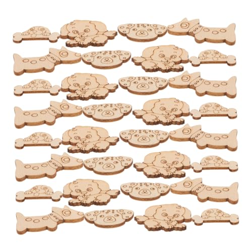 VILLCASE 100 Stück Tierförmige Unvollendete Holzscheiben zum Bemalen Glatte Holzplatten für DIY Bastelset Kinderparty Dekoration Vielseitige Holztiere Holzplättchen für Basteln von VILLCASE
