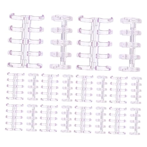 VILLCASE 100 Stück Transparente Binder Ringe Wiederverwendbare Offene Kunststoff-ringclips für Notizbücher Karteikarten Robuste Platzsparende Ordner-ringe für Büro und DIY von VILLCASE