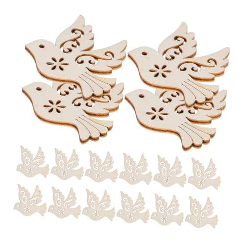 VILLCASE 100 Stück Unvollendete Holztauben Ornamente Holzanhänger DIY Basteln Hängende Friedenstaube Holzfiguren für Zuhause Büro Dekoration VILLCASE 100 Stück Unvollendete Holztauben Ornamente Holzanhänger DIY Basteln Hängende Friedenstaube Holzfiguren für Zuhause Büro Dekoration von VILLCASE