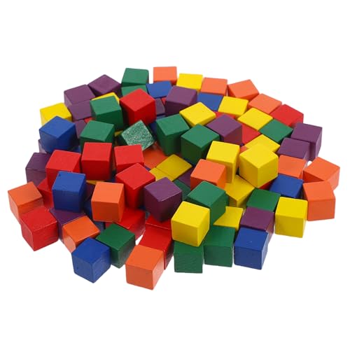 VILLCASE 100 Stück Würfel aus Holz, bunt, Bausteine, DIY, für Kinder und Erwachsene, Puzzle, Würfel, Holz, 1 cm, kreative Entwicklung und Koordination VILLCASE 100 Stück Würfel aus Holz, bunt, Bausteine, DIY, für Kinder und Erwachsene, Puzzle, Würfel, Holz, 1 cm, kreative Entwicklung und Koordination von VILLCASE