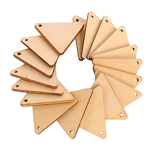 VILLCASE 100 Stück perforierte dreieckige Holzverkleidung bescherung weihnachten geldgeschenke weihnachten Strasssteine ​​zum Basteln ab Strass Wohnkultur dekoration bastelset Holzscheiben von VILLCASE