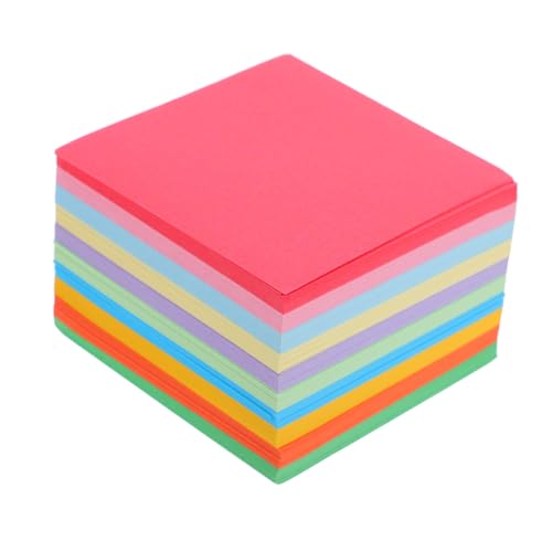 VILLCASE 1000 Stück Buntes Origami Papier Doppelseitige Faltblätter für Diy Kunsthandwerk Scrapbooking und Bastelprojekte Vielseitig für Schulprojekte und Kreative Aktivitäten von VILLCASE
