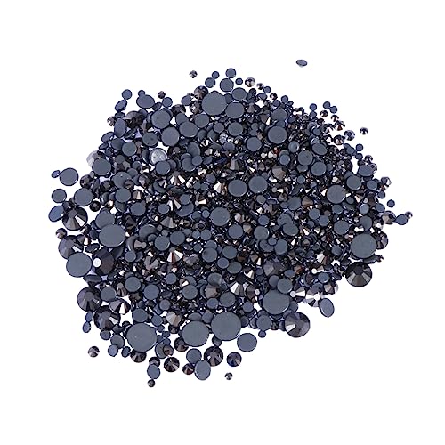 VILLCASE 1000 Stück Crystal Glass Beads Mischgröße Flachrückseite für Diy Bastelprojekte Graue Kristallperlen für Schmuckherstellung und Dekoration von VILLCASE