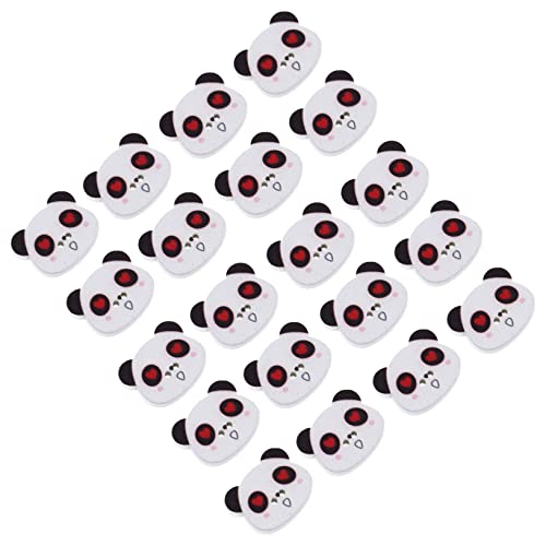 VILLCASE Dekorative Panda-nähknöpfe 100 Stück Runde Holzknöpfe Für Bastelarbeiten Und Projekte von VILLCASE