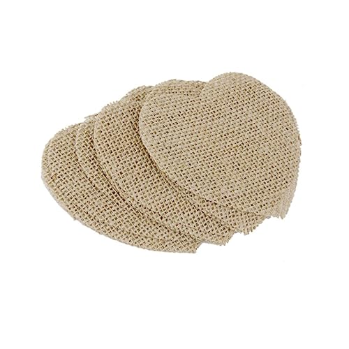 VILLCASE 10Stücke Herzförmige Hessische Jute Stücke Für Kunsthandwerk Für Hochzeiten Und Valentinstag VILLCASE 10Stücke Herzförmige Hessische Jute Stücke Für Kunsthandwerk Für Hochzeiten Und Valentinstag von VILLCASE