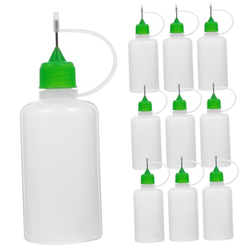 VILLCASE 10Stücke Präzisionskleberflaschen mit für Präzise Anwendungen Applikatorflaschen für DIY Projekte und Modellbau Einfaches Dosieren und Sauberes von VILLCASE