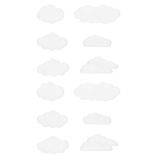VILLCASE Selbstklebende Wolken Patches, 12 Stück, DIY Dekoration Und Reparatur FüR Kleidung, T-Shirts, Hosen, Jeans, Taschen, Weiß VILLCASE Selbstklebende Wolken Patches, 12 Stück, DIY Dekoration Und Reparatur FüR Kleidung, T-Shirts, Hosen, Jeans, Taschen, Weiß von VILLCASE