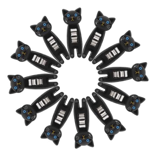 VILLCASE 12 Stück Cute Cartoon Paper Clip Halter Set Multifunktionale Büroklammern zur Organisation von Notizen Lebensmittelsiegeln und Memo Clips für Zuhause Büro Reisen von VILLCASE