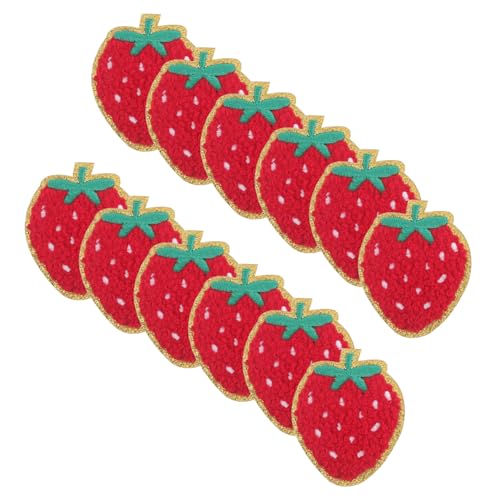 VILLCASE 12 Stück Erdbeer Aufnäher zum Aufbügeln Süße Gestickte Patches für Kleidung Taschen Hüte und Jacken Vielseitige Dekoration für Kreative Projekte VILLCASE 12 Stück Erdbeer Aufnäher zum Aufbügeln Süße Gestickte Patches für Kleidung Taschen Hüte und Jacken Vielseitige Dekoration für Kreative Projekte von VILLCASE