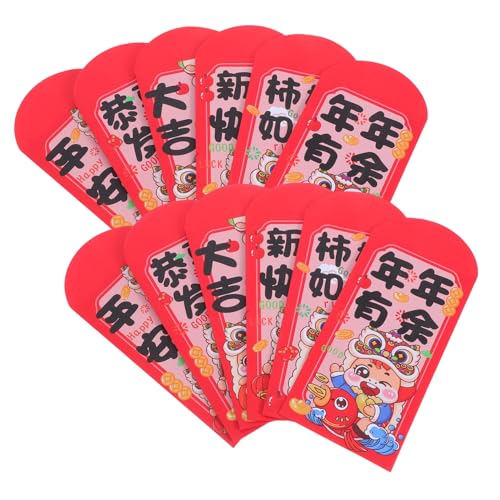 VILLCASE 12 Stück Teiliges Chinesische Rote Umschläge Pferdejahr Motiv Dickes Papier mit Detailliertem Druck Traditionelle Hongbao für Frühlingsfest Vielseitig für Zuhause und Geschäft VILLCASE 12 Stück Teiliges Chinesische Rote Umschläge Pferdejahr Motiv Dickes Papier mit Detailliertem Druck Traditionelle Hongbao für Frühlingsfest Vielseitig für Zuhause und Geschäft von VILLCASE