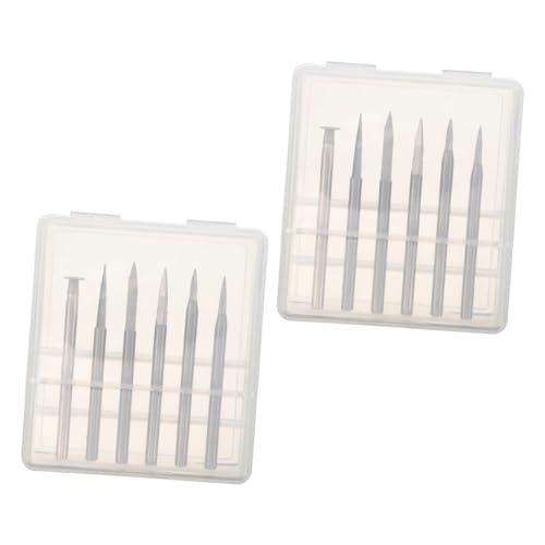VILLCASE 12 Stück Teiliges Schwertförmige Gravur Schleifbits mit Schaft für Präzises Holzschnitzen Gravieren Bohren und Mikro-skulpturen für DIY und Profi-holzbearbeitung von VILLCASE