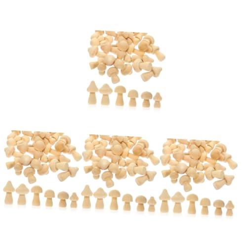 VILLCASE 120 Stck. Teiliges Unvollendete Holzpilze zum Bemalen Kindgerechte DIY Bastelspielzeuge Leichte Glatte Oberfläche Kreative Graffiti Ornamente für Holzdeko für Zuhause und VILLCASE 120 Stck. Teiliges Unvollendete Holzpilze zum Bemalen Kindgerechte DIY Bastelspielzeuge Leichte Glatte Oberfläche Kreative Graffiti Ornamente für Holzdeko für Zuhause und von VILLCASE