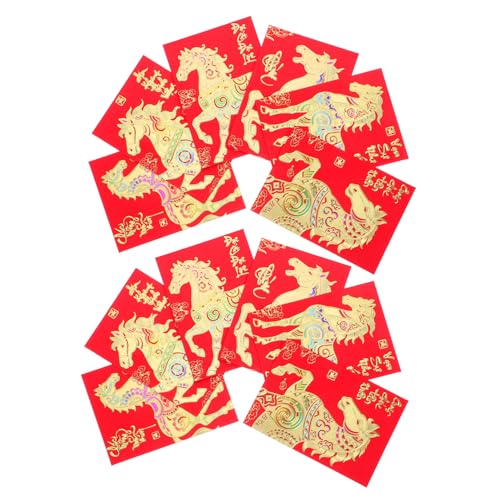 VILLCASE 120 Stück Chinesische Rote Geldumschläge Lunar Year mit Pferdemotiven Traditionelle Neujahrsumschläge aus Papier Vielseitig für Hochzeit Festlichkeiten Familie und Büro Langlebig VILLCASE 120 Stück Chinesische Rote Geldumschläge Lunar Year mit Pferdemotiven Traditionelle Neujahrsumschläge aus Papier Vielseitig für Hochzeit Festlichkeiten Familie und Büro Langlebig von VILLCASE