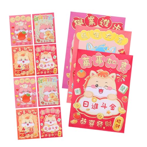 VILLCASE 120 Stück Jahr Des Pferdes Rote Umschläge Traditionelle Chinesische Geldumschläge für Neujahr Hongbao Frühlingsfest Party Geschenkpackung von VILLCASE