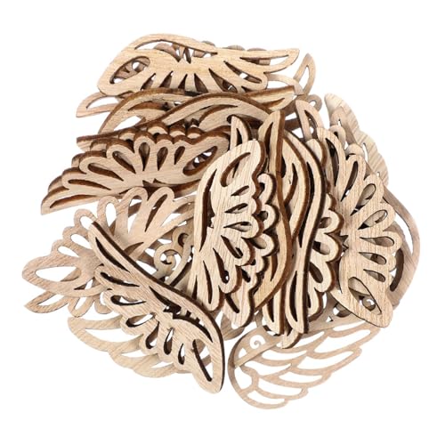 VILLCASE 120 Stück Teiliges Natürliche Ungefertigte Holzflügel für Basteln Glatte Holzscheiben für DIY ornamente zum Bemalen und Dekorieren von Weihnachts Wohnaccessoires VILLCASE 120 Stück Teiliges Natürliche Ungefertigte Holzflügel für Basteln Glatte Holzscheiben für DIY ornamente zum Bemalen und Dekorieren von Weihnachts Wohnaccessoires von VILLCASE