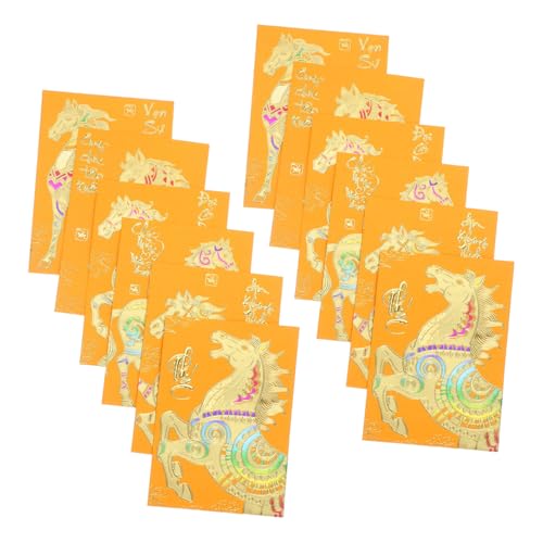 VILLCASE 120 Stück Vietnamesische Neujahrs-geldumschläge Gelb Papier Umschläge mit Pferdemotiven Traditionelle Lai See Portemonnaies für Frühlingsfest Hochzeit Grüße und Feiern VILLCASE 120 Stück Vietnamesische Neujahrs-geldumschläge Gelb Papier Umschläge mit Pferdemotiven Traditionelle Lai See Portemonnaies für Frühlingsfest Hochzeit Grüße und Feiern von VILLCASE