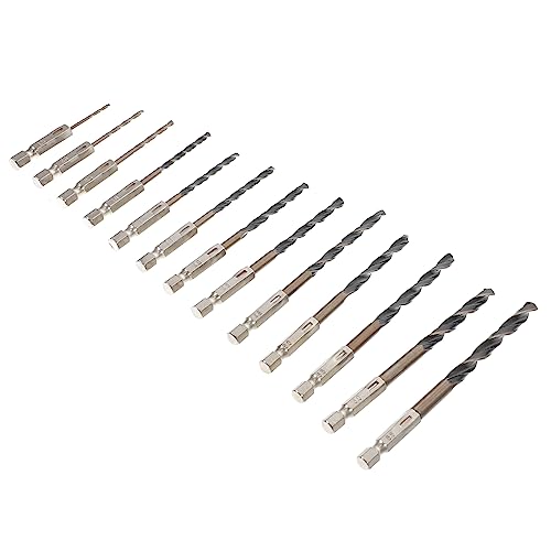 VILLCASE 13 Stück Hexagonal Drill Kit Bits für Bohrer Holzbearbeitungswerkzeuge 4341 Schnellarbeitsstahl VILLCASE 13 Stück Hexagonal Drill Kit Bits für Bohrer Holzbearbeitungswerkzeuge 4341 Schnellarbeitsstahl von VILLCASE
