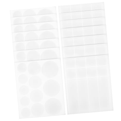 VILLCASE 14 Blatt Doppelseitige Klebepunkte Runde Quadratische Selbstklebende Aufkleber für Fotos Poster Basteln Abnehmbar für Büro Zuhause Schule von VILLCASE