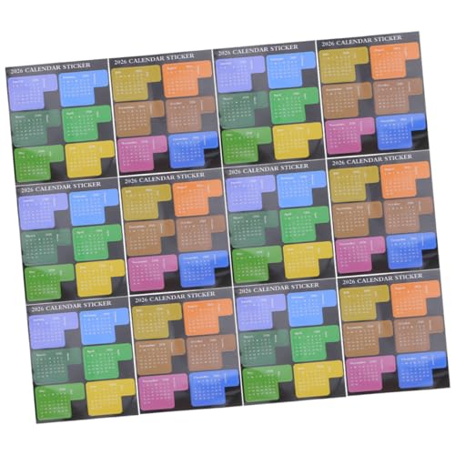 VILLCASE 15 Sätze Kalender Aufkleber Selbstklebende Monats Tabs Bunte Planer Etiketten für Terminplanung und Organisation von Notizbüchern und Kalendern von VILLCASE