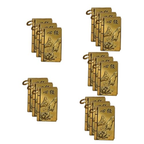 VILLCASE 15 Stk Schlüsselanhänger japanisches Dekor thailändisch die chinesin Wohnkultur Schlüsselbund kleines kupferhandwerk Reize Japanischer Stil Charme Ornamente Amulett-Karte von VILLCASE