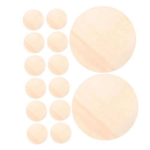 VILLCASE 15 Stück Teiliges Runde Holzscheiben Naturbelassenes Holz für Diy Basteln Türschild Holzplatten Blanko Holzscheiben zum Bemalen Gravieren Dekorieren für Feierlichkeiten und von VILLCASE
