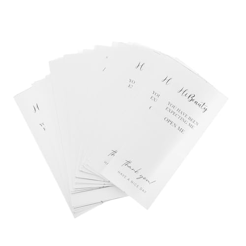 VILLCASE 150 Stück Danke Aufkleber Papieraufkleber Aufkleber Klebeetiketten Geschenketiketten für Aufkleber zum Verschließen von Beuteln Kupferplattenaufkleber Weiß von VILLCASE