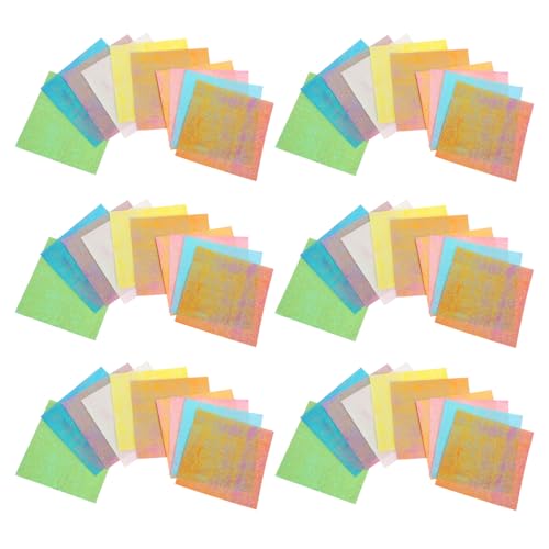 VILLCASE 150 Stück Quadratisches Origami-papier – Schillerndes Glitzer-faltpapier Zum Selbermachen – Dekorative Bunte Blätter Für Kunstprojekte Von Kindern Und Erwachsenen, 9,8 X 9,8 Cm von VILLCASE