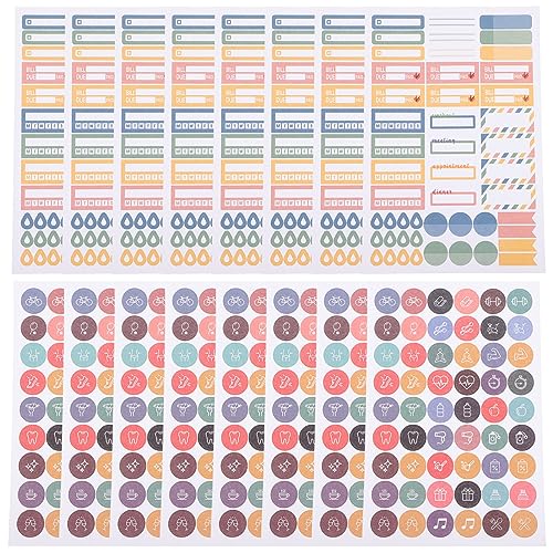 VILLCASE 16 Blätter Für Gesundheit Und Fitness Zur Workout-tracker- Fitness-scrapbooking- Diät-sticker Wellness-sticker Papier Milchprodukte von VILLCASE