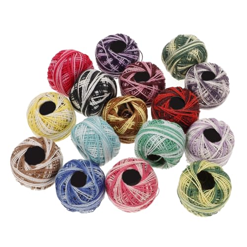 VILLCASE 16 Rollen Teiliges Stickgarn Set Baumwolle Kreuzstich Sticktwist Bunte Stickfäden für DIY Handwerk Herstellung Zuhause Zufällige Farbe Zufällige Farbe von VILLCASE