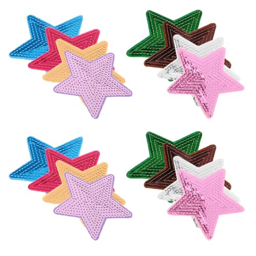 VILLCASE 16 Stück Teiliges Fünfzackige Stern Pailletten Aufnäher zum Aufbügeln und Nähen Bestickte Patches für Kleidung Hüte Taschen und Diy Dekoration Funkelnde Accessoires für Gestalten VILLCASE 16 Stück Teiliges Fünfzackige Stern Pailletten Aufnäher zum Aufbügeln und Nähen Bestickte Patches für Kleidung Hüte Taschen und Diy Dekoration Funkelnde Accessoires für Gestalten von VILLCASE