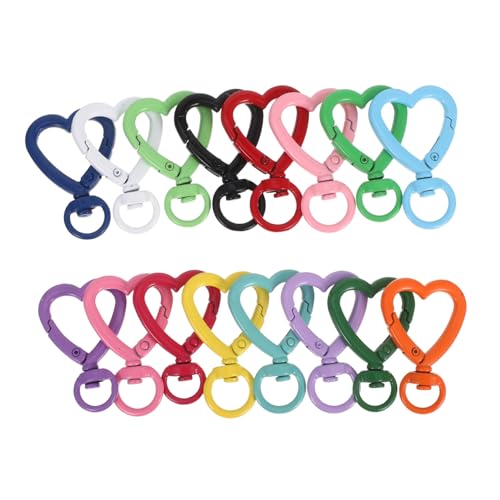 VILLCASE 16 Stück Teiliges Herzförmiges Karabiner Langlebiger Zinklegierung mit Drehverschluss Vielseitig für Schlüssel Handtaschenanhänger Schmuckherstellung und DIY bastelarbeiten VILLCASE 16 Stück Teiliges Herzförmiges Karabiner Langlebiger Zinklegierung mit Drehverschluss Vielseitig für Schlüssel Handtaschenanhänger Schmuckherstellung und DIY bastelarbeiten von VILLCASE