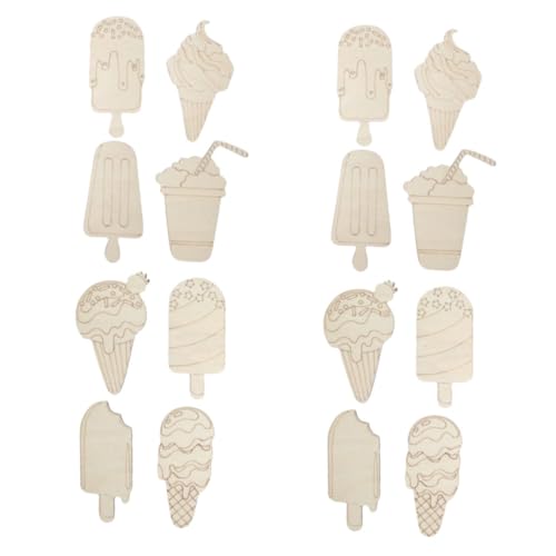 VILLCASE 16 Stück Teiliges Holz Eiscreme Zuschnitte für Diy Projekte Unbemalte Holzformen zur Kreativen Gestaltung und Dekoration für Sommerfeste Kinderhandwerk und Malaktivitäten VILLCASE 16 Stück Teiliges Holz Eiscreme Zuschnitte für Diy Projekte Unbemalte Holzformen zur Kreativen Gestaltung und Dekoration für Sommerfeste Kinderhandwerk und Malaktivitäten von VILLCASE