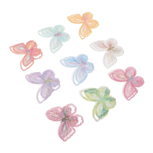 VILLCASE 18 Stück Schmetterling Aufnäher Doppellagige Organza-spitzen Applikationen Bestickte DIY Patches zum Aufbügeln und Aufnähen Vielseitig für Kleidung Rucksäcke Jeans Jacken Taschen von VILLCASE