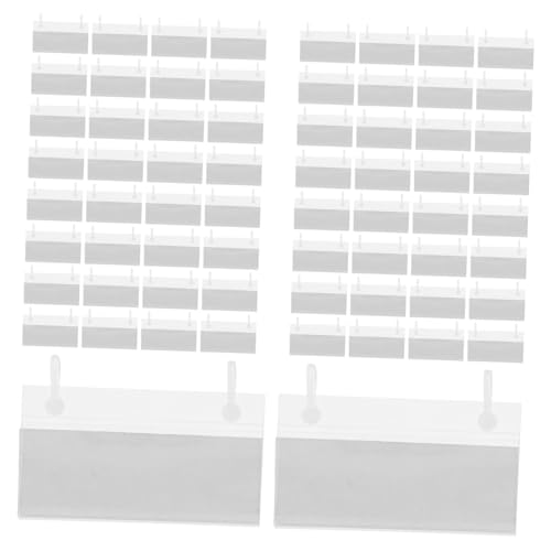 VILLCASE 1Satz Etikettenhalter Schnappverschluss Transparent für Regale und Körbe Artikelanzeige Supermärkten Lagerhallen und Geschäften von VILLCASE