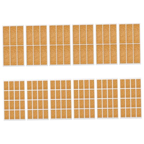 VILLCASE 2 Kork Klebrige Noten Klebrige Papier Auflistungsetikett Rohstoff -label -aufkleber Abnehmbarer Aufbewahrungsanhänger Gefrieretiketten Abnehmbar Leere Etiketten Korkenpapier Brown von VILLCASE