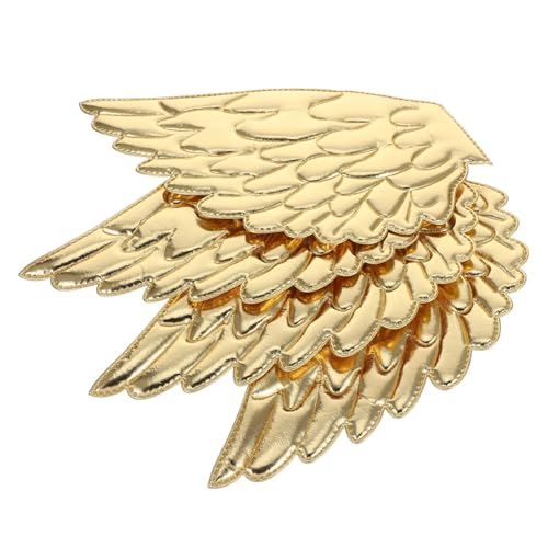 VILLCASE 2 Paar Engelsflügel Aufnäher Engelsflügel Kleiderflicken Flügel Aufnäher Engelsflügel Applikationen Goldene Applikation Für Kleid Engelsflügel Reparaturflicken von VILLCASE