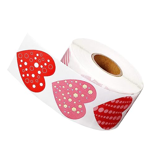 VILLCASE 2 Rollen Aufkleber Herz Hochzeit Rosa Dekoration Valentines Valentinstag Lieferungen Selbstklebende Etiketten VILLCASE 2 Rollen Aufkleber Herz Hochzeit Rosa Dekoration Valentines Valentinstag Lieferungen Selbstklebende Etiketten von VILLCASE