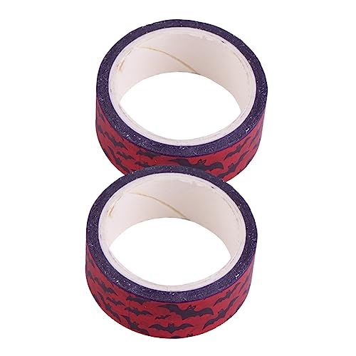 VILLCASE Scrapbook Farbiges Klebeband 2 Rollen Halloween Klebeband Für Festivaldeko Handkonto Deko Party Washi Tape von VILLCASE