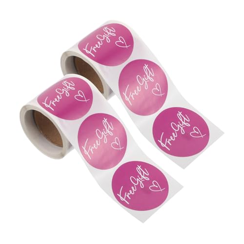 VILLCASE 2 Rollen Kostenlose Geschenkaufkleber – 3,8 Cm Große, Selbstklebende, Runde Etikettenrolle Für, Partydekorationen, Umschlagverschlüsse Und Geschenkverpackungen VILLCASE 2 Rollen Kostenlose Geschenkaufkleber – 3,8 Cm Große, Selbstklebende, Runde Etikettenrolle Für, Partydekorationen, Umschlagverschlüsse Und Geschenkverpackungen von VILLCASE