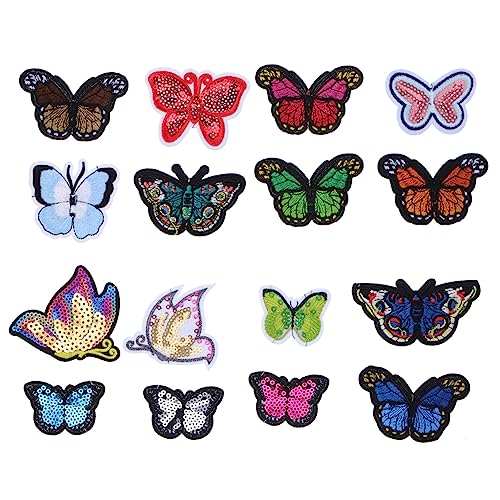 VILLCASE 2 Sätze Bestickte Schmetterlings Aufnäher Applikationen Für Kleidung Stoff Schmetterlinge Näh Aufnäher Stickerei Aufnäher Schmetterlings Top Blauer Schmetterling 16 Stück * 2 VILLCASE 2 Sätze Bestickte Schmetterlings Aufnäher Applikationen Für Kleidung Stoff Schmetterlinge Näh Aufnäher Stickerei Aufnäher Schmetterlings Top Blauer Schmetterling 16 Stück * 2 von VILLCASE